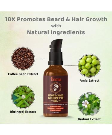 Buy Fan Traa Beard and Hair Growth Oil - 50ml | Natural Non-Sticky Formula for Thicker & Faster Beard Growth | Perfect for Patchy & Uneven Beards | International Shipping Available - Buy Online on GoSupps.com