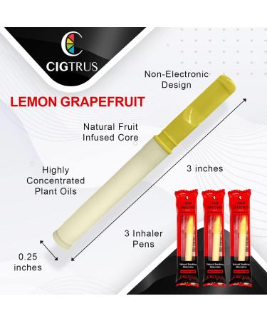 Citrus Oral Fixation Craving Relief Inhaler - Tobacco & Nicotine Free - Grapefruit Flavor - 20 Count - Buy Online on GoSupps.com