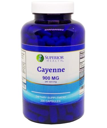 S Superior Health Cayenne Pepper 900mg 200 Capsule