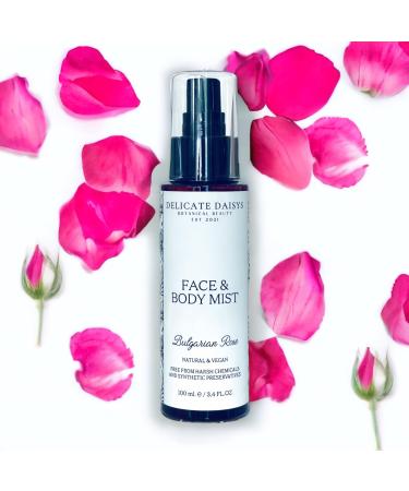 Bulgarian Damask Rose & Floral Water Face Hair & Body Mist Spray 3.4 fl oz