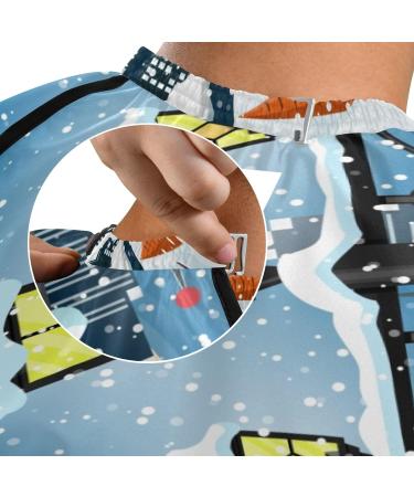 Waterproof Barber Cape - Cartoon Christmas Snowman & Cheetah Haircut Bib | Unisex Men s Hair Cutting Cape - Buy Online on GoSupps.com