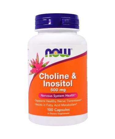 NOW Foods 3 Pack Choline & Inositol 500 mg 100 Capsules