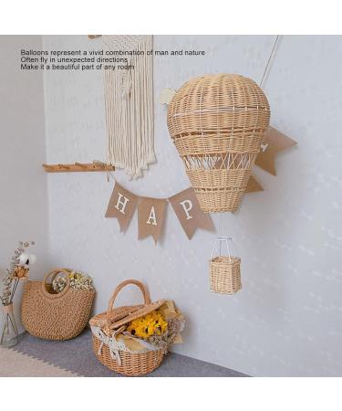 Handcrafted Woven Hot Air Balloon Wall Decor | Rattan Hanging Decor for Kids' Rooms Weddings Parties & More - Ideal Photo Prop & Romantic Decor - Buy Online on GoSupps.com