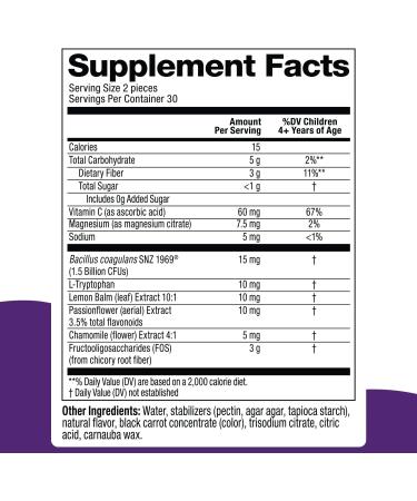 Biostime Kids Sleep Fruity Bites (Ages 4+) | Includes Probiotics| Calm magnesium gummies for kids | Melatonin Free calm gummies for Sleep aid | No added sugar | 60 Count Calm & Sleep - Buy Online on GoSupps.com