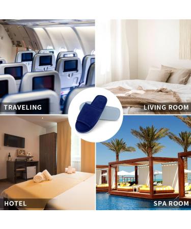 Jomix Unisex Washable Guest Slippers - 2 Pair Set Terry Lip Frote Bathing Shoes for Travel & Hotels Rusty Festivals Size 40/41 EU X-Schmal 02 Blue - Buy Online on GoSupps.com