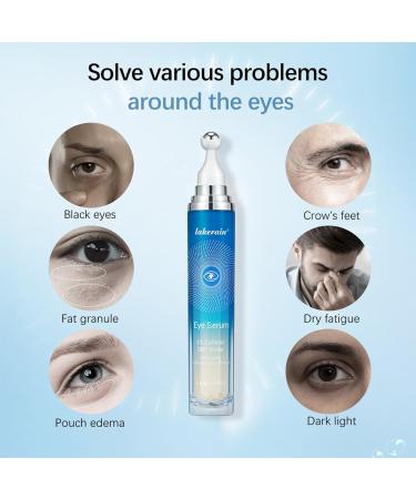 5% Caffeine Eye Serum - 360 Massage Roller for Dark Circles Puffiness Relief & Anti-Aging - Brightening Under Eye Cream 0.5 OZ - Buy Online on GoSupps.com