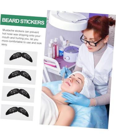 minkissy 40 Pcs Stickers Cleaning Accessories Mustache Cleaning Fake Mustache Sticker Mustache Wax Strips Mens Sticking Stuffers Mustache Protector Sticker Fake Beard Body Applicator Man 11X5cmx2pcs Blackx2pcs - Buy Online on GoSupps.com