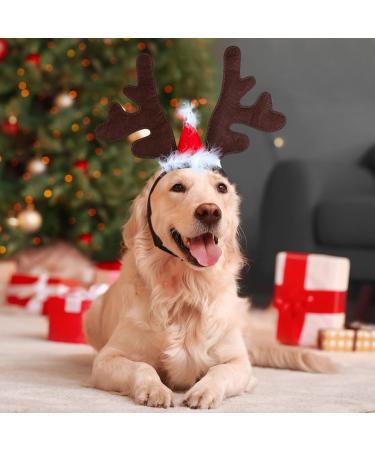 Naler Christmas Reindeer Headwear for Dogs & Cats | Adjustable Moose Costume | Holiday Pet Outfit 4313 Red - Buy Online on GoSupps.com