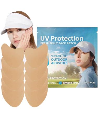 Golf Sun Face Patch - 5pair UV Facial Patches Clear Comfortable UV Facial Patches Outdoor Protection Sun Golf Patches for Enhanced Outdoor Activities - Buy Online on GoSupps.com