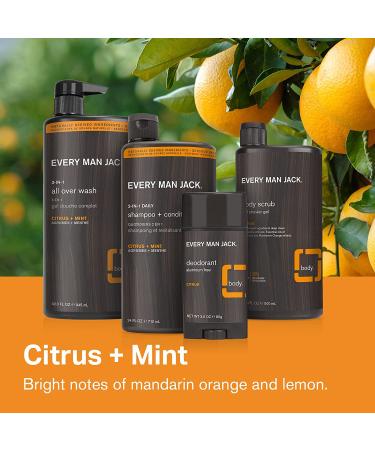 Every Man Jack Men s 3-in-1 All Over Wash - Soy Proteins, Aloe, Citrus + Mint Scent - 32 fl. oz - Buy Online on GoSupps.com