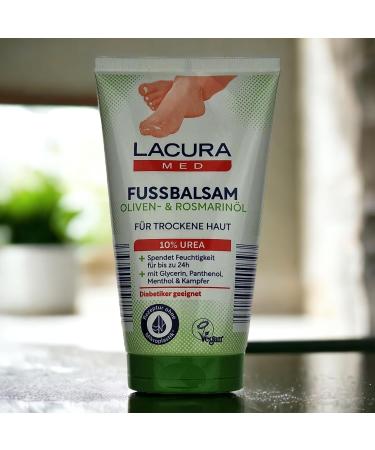  Ombia Lacura Med 2-Pack Foot Balms 10% Urea with Menthol Olive Camphor and Rosemary Oil for Dry Skin Vegan 150ml - Buy Online on GoSupps.com