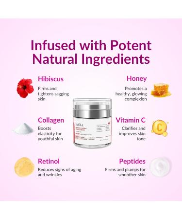 Nasola Hibiscus and Honey Firming Cream Skin Tightening Moisturizer for Neck Face & Body Anti-Wrinkle with Collagen 1.85 oz / 55ml - Buy Online on GoSupps.com