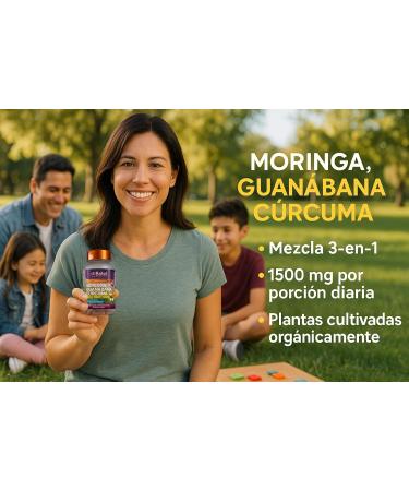 Betel Natural Premium Moringa Guanabana and Curcuma 3 Powerful Superfoods in 1-90 Capsules - Buy Online on GoSupps.com