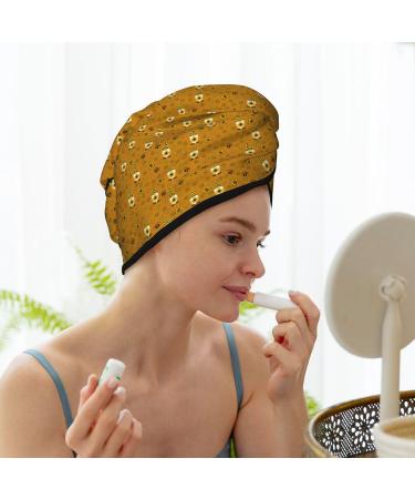 Hair Towel Wrap for Quick Drying | Honey Bee Gnomes Hair Drying Turban | Best Hair Towel with Button - Buy Online on GoSupps.com