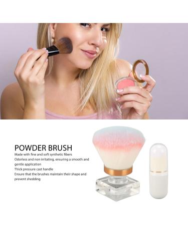 Kabuki Makeup Brush with Transparent Base Soft and Durable Bristles for Blush Powder Blending for Makeup Look - Buy Online on GoSupps.com