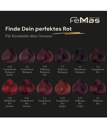 Buy Femmas Dark Blonde Red Intensive 6.66 - Professional Cream Hair Color with Argan Oil Keratin & Ceramides - 100ml Permanent Tint for Radiant Results - Buy Online on GoSupps.com