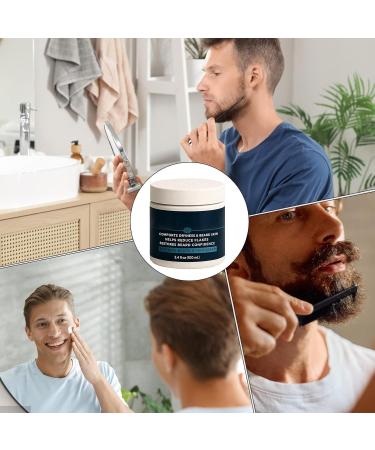  Jingmiger Men's Beard Cream - Balm Plant Extracts Facial Beard Moisturizer for Father Boyfriend Birthday Valentine's Day Christmas Home Bathroom Travel - Buy Online on GoSupps.com