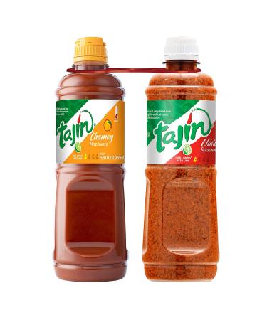 Tajín Clásico Seasoning 14oz and Tajín Fruity Chamoy Sauce 15.38oz Bundle (Pack of 2)