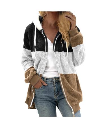 Hanxiulin coat plush jacket hoodie jacket oversize winter coat hiking jacket women winter color variants transition jacket breathable warm bomber jacket women's coat elegant winter warm trench coat 5xl khaki