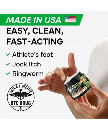 SimplyVital Antifungal Cream 1%, Made in USA - Fast Acting Relief for Jock Itch, Ringworm & Athlete's Foot - 2 oz - Buy Online on GoSupps.com