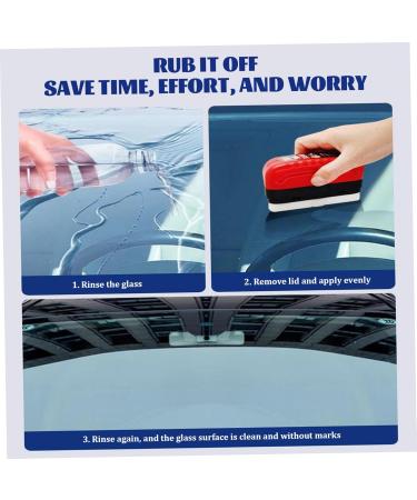 Automotive Oil Film Cleaning Brush 2Pcs Glasses Cleaner Oil Film Remover 50ml Quick-Cleaning Car Glass Oil Film Cleaner Oil Film Remover for Car Window Stain Remover for Car Oil Film Cleaning Brush - Buy Online on GoSupps.com