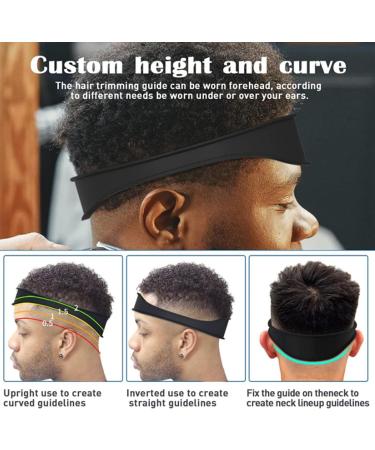 Hair Cutting Stencil Hair Trimmer Adjustable Haircut Band Silicone Haircut Band Professional Hair Cutting Tool Adjustable Hair Cutting Instructions Black - Buy Online on GoSupps.com