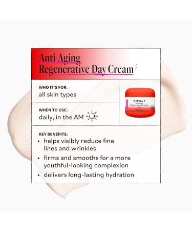 Derma E Anti-Aging Regenerative Day Cream - 2 oz | Hydrate & Renew Skin - Buy Online on GoSupps.com
