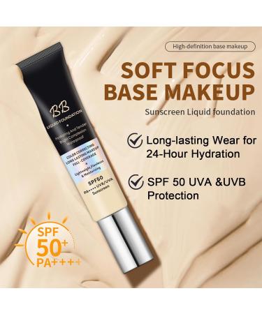 SPF50+ BB Cream Tinted Moisturizer for Women | Hydrating Sunscreen with SPF | Even Skin Tone - Buy Online on GoSupps.com