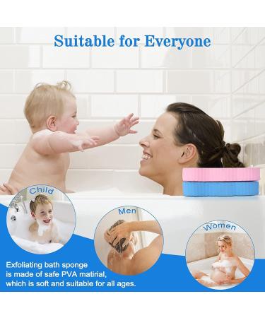 MYSEXY 2PCS Exfoliating Bath Sponge - Shower Brush | Soft 3D Body Scrubber for Dead Skin Removal | Reusable Shower Sponges for Adults & Babies - Buy Online on GoSupps.com