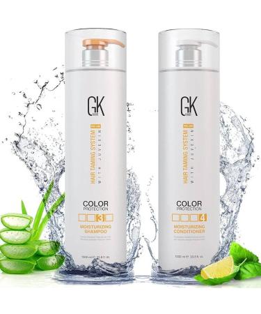 GK Hair Global Keratin Moisturizing Shampoo and Conditioner sets (33.8 Fl oz/1000ml) For color -treated hair - daily application cleaning dry to normal sulfate -free - for all hair types - Buy Online on GoSupps.com