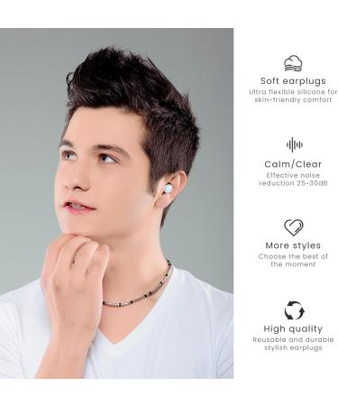 Buy 2 Pairs Soft Silicone Ear Plugs for Sleeping - Noise Reduction 25dB Reusable Hearing Protection with 8 Ear Tips in S/M/L - Perfect for Concerts Travel & Focus - Buy Online on GoSupps.com