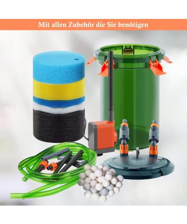 Fedour 1500L/H Aquarium External Filter - 15W Adjustable Canister Filter for 75-500L Aquariums with Filter Media - Optimal Performance & Easy Maintenance - Buy Online on GoSupps.com