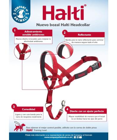 Halti Head Collar Head Halter Collar for Dogs Head Collar to Stop Pulling for Small Medium and Large Dogs Red Size 4 - Buy Online on GoSupps.com