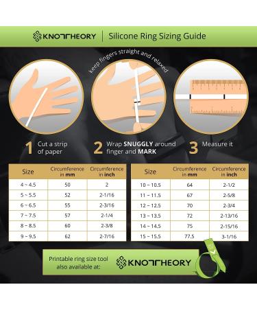 Knot Theory Mountain Forest Waves Silicone Ring - Dual Layer Engraved - Breathable Comfort Fit 6mm Rubber Wedding Band - Antique Gold Size 4/4.5 - Buy Online on GoSupps.com