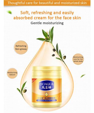 BIOAQUA Fashion Moisture Cream with Olive Oil & Aquatic Plant Extracts - Elastic Skin Hydration | 170g - International Shipping Available - Buy Online on GoSupps.com