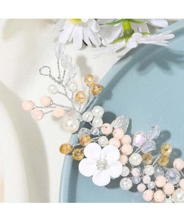 Unicra Flower Bride Wedding Hair Vine Silver Rhinestone Headband Headpiece Bridal Hair Accessories for Women and Bridesmaid - Buy Online on GoSupps.com