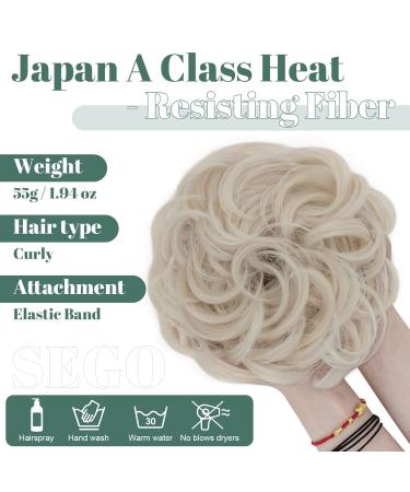 Sego Large Dutt Hair Tie with Rubber Band - Premium Platinum Blonde Hair Extensions for Women - Buy Online on GoSupps.com