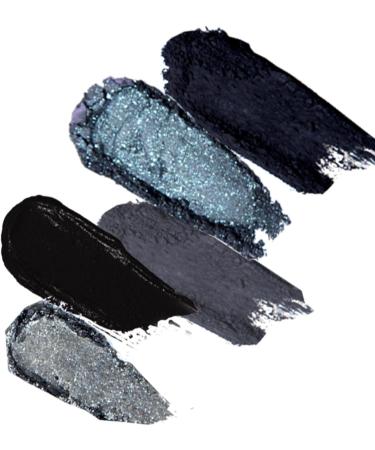 LXZJJM Smoky Eye Shadow Palette Extreme Darkness Eyeshadow Palette High Pigment Dark Shades In Black Grey And Silver Long-Lasting 5 Colors - Buy Online on GoSupps.com