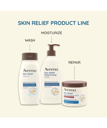Aveeno Active Naturals Skin Relief Moisture Repair Cream Fragrance Free - 11 oz | Soothes & Hydrates Dry Skin - Buy Online on GoSupps.com