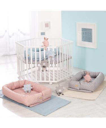 Roba Babylounge 3 in 1 - Stylish Pink/Mauve Changing Mat & Bed Snake for International Shipping - Buy Online on GoSupps.com