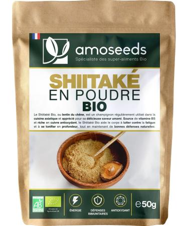 Organic Shiitake Powder 50G | 100% Shiitake Mushrooms | Umami Vitality Immunity | Top Quality