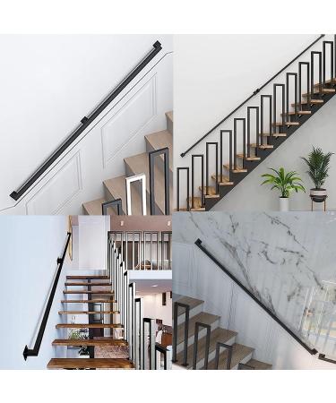 Black Staircase Handrail Galvanized Industrial Square Pipe Stair Railing Indoor Outdoor Wall Mounted Stairs Banister Handrail - Complete Kit (Size : 5ft/150cm) 3.3ft/100cm - Buy Online on GoSupps.com
