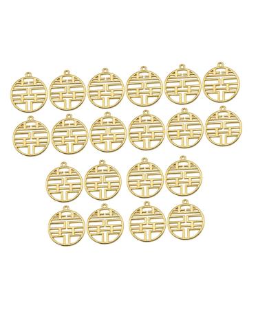 NUOBESTY Handbag Charms 100pcs Happy Word Accessories Vintage Decor Wedding Decorations for Ceremony Retro Wedding Xi Decor