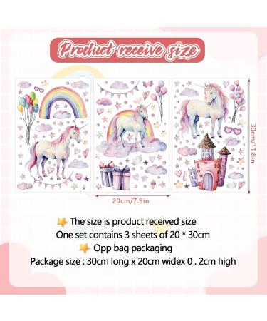 Glow in The Dark Unicorn Stars Wall Stickers for Girls Bedroom - Luminous Ceiling Decals for Kids Playroom and Nursery - Buy Online on GoSupps.com