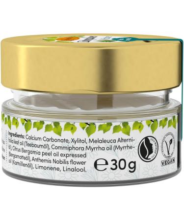 Birch Gold Tooth Powder - 100% Natural Plastic-Free Vegan Herbal Whitening | 30g Glass Pot - Buy Online on GoSupps.com