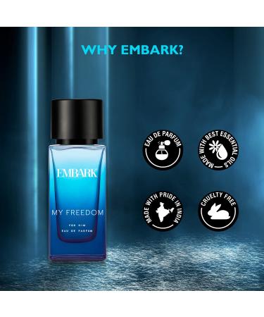EMBARK My Freedom For Him Menspremium Perfume Liquid - 30Ml | Eau De Parfum | Aquatic And Fresh Fragrance - Buy Online on GoSupps.com