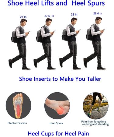 Adjustable Heel Lift Inserts for Women & Men - 0.6 inch Shoe Heel Lifts for Uneven Legs - Foot Heel Heal Lift Inserts - Color Combination - 1 Pair - Buy Online on GoSupps.com