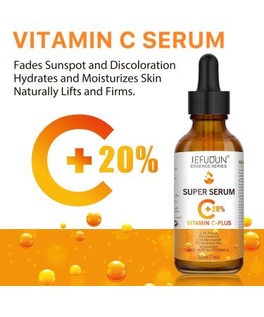 Super Vitamin C Serum Anti Aging Vitamin C Serum for Face Serum Vitamin C with Hyaluronic Acid Face Care Serums 30ml - Buy Online on GoSupps.com