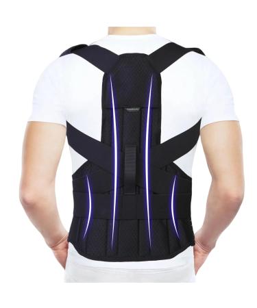 Back Posture Corrector for Men Ventilate and Adjustable Back Brace for Men Remission Pain in The Waist Back and Shoulders Improve Back Posture(XL 38"-46" Waist