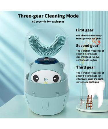 CATLION U Type Sonic Kids Electric Toothbrush - 360 Whitening, 4 Gear Modes, Blue, 8-15 years - Buy Online on GoSupps.com